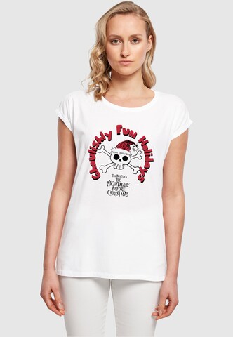 T-shirt 'The Nightmare Before Christmas - Ghoulishly Fun Holidays' ABSOLUTE CULT en blanc : devant