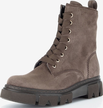 GABOR Lace-Up Ankle Boots in Brown: front