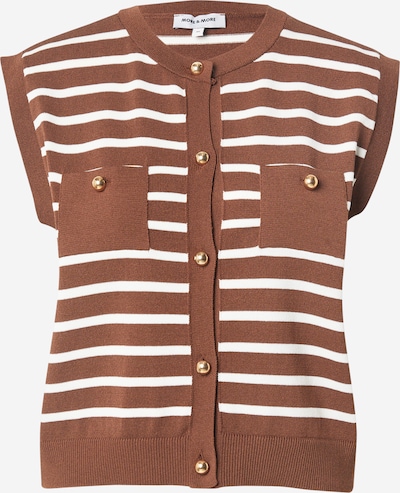 MORE & MORE Pletená vesta - hnědá / offwhite, Produkt