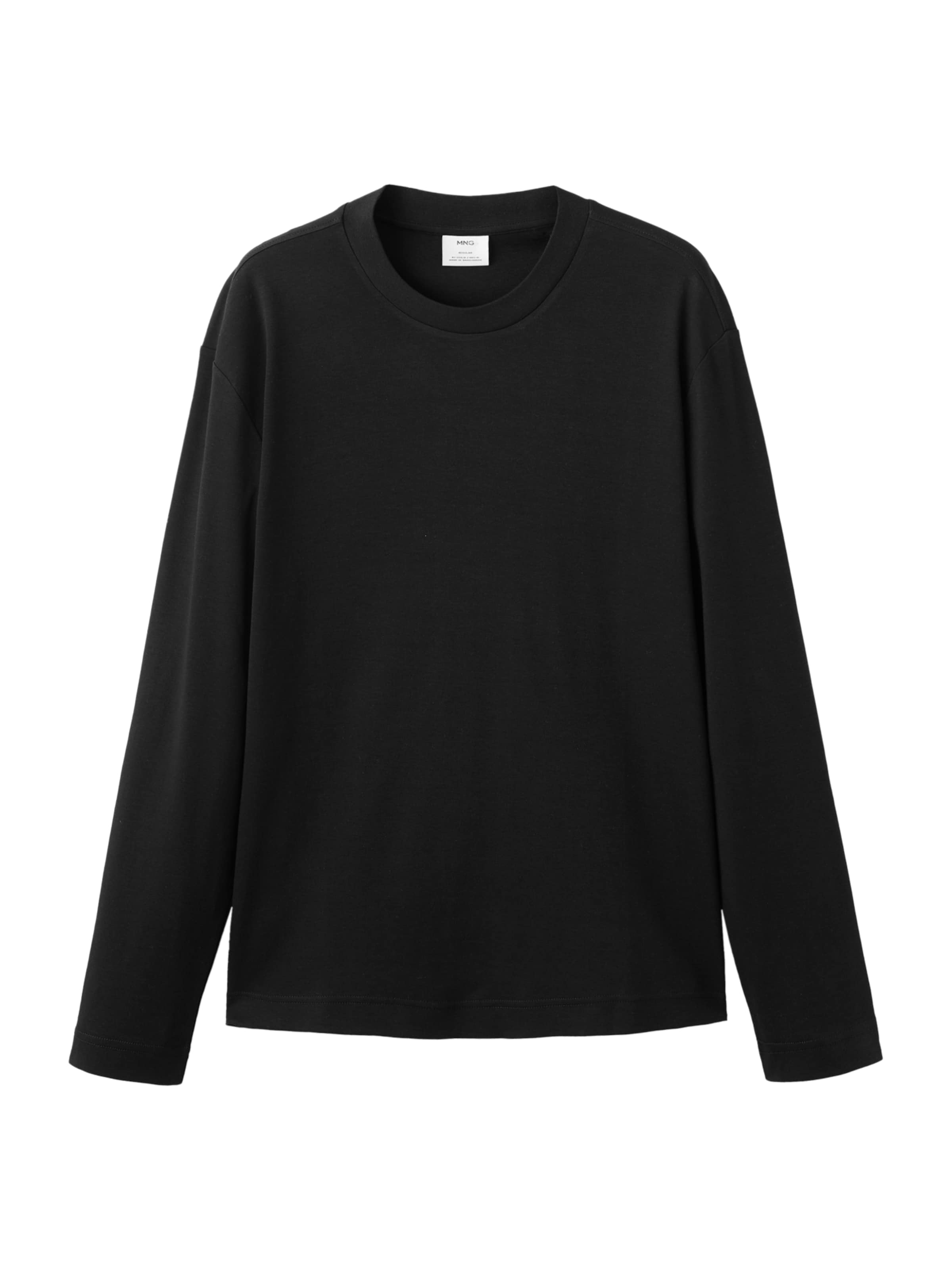 MANGO MAN Тениска 'GARETH' в черно: отпред