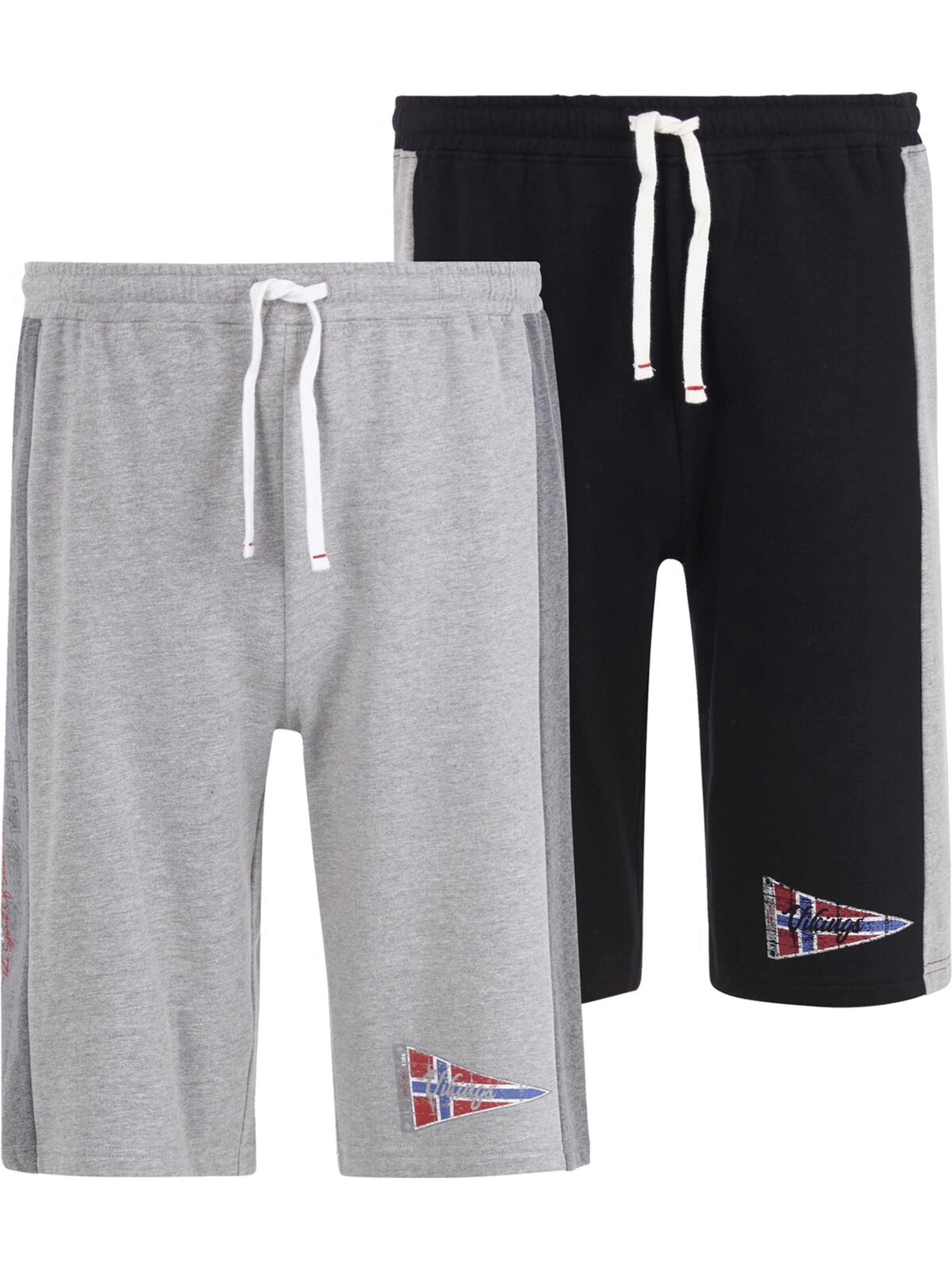 Jan Vanderstorm Doppelpack Jogginghose 'Haral' in Grau: Vorderseite