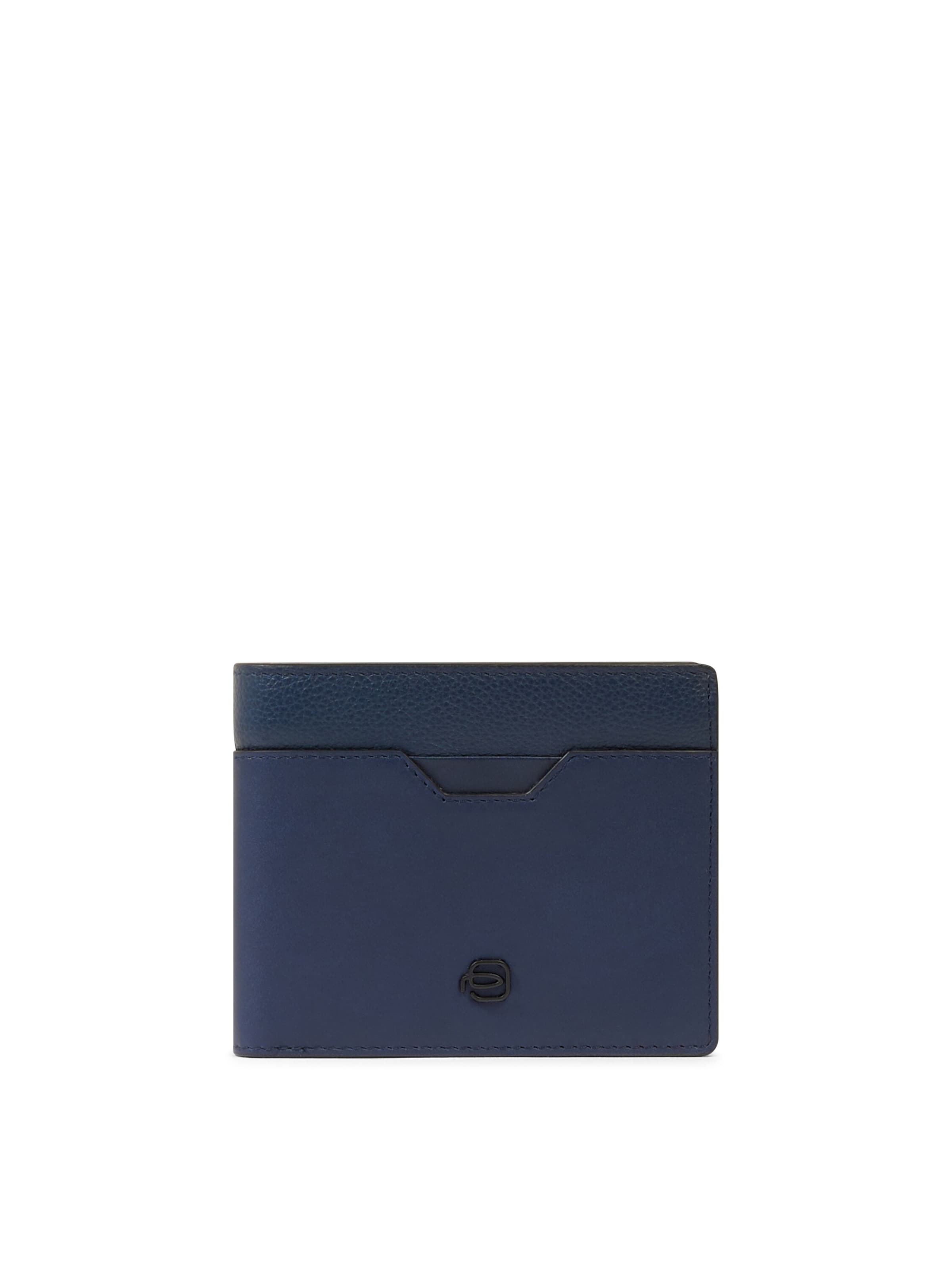 Piquadro Portemonnee in Blauw: voorkant