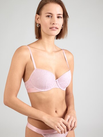 Tommy Hilfiger Underwear Koszulkowy Biustonosz w kolorze różowy: przód