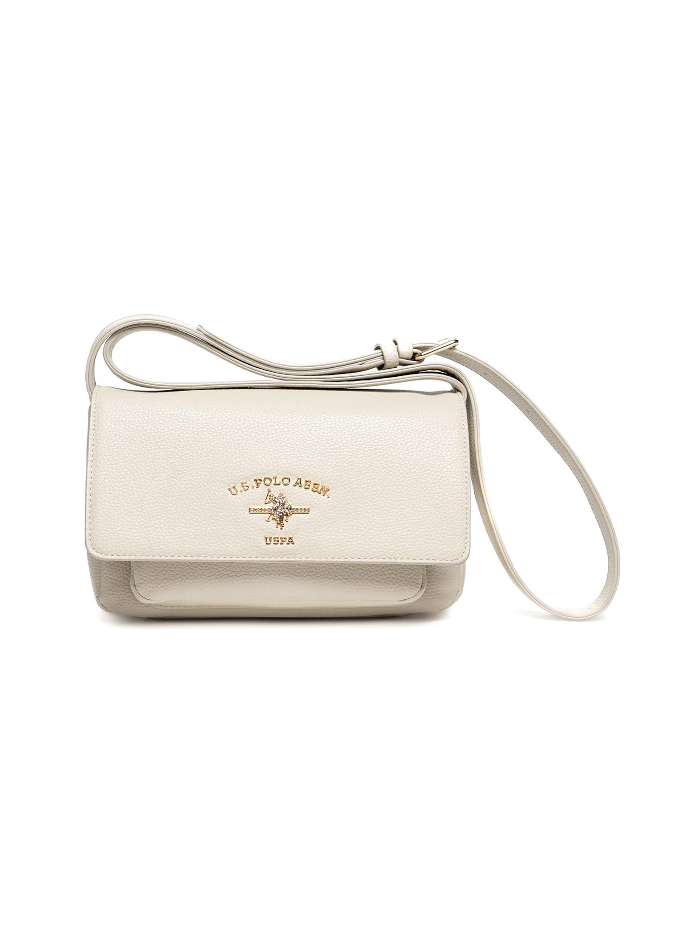 Borsa a spalla di U.S. POLO ASSN. in bianco: frontale