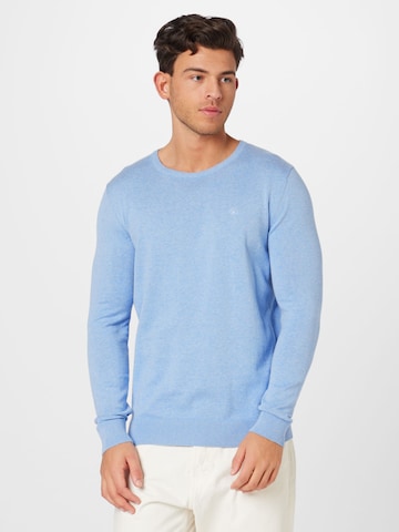 Coupe regular Pull-over TOM TAILOR en bleu : devant