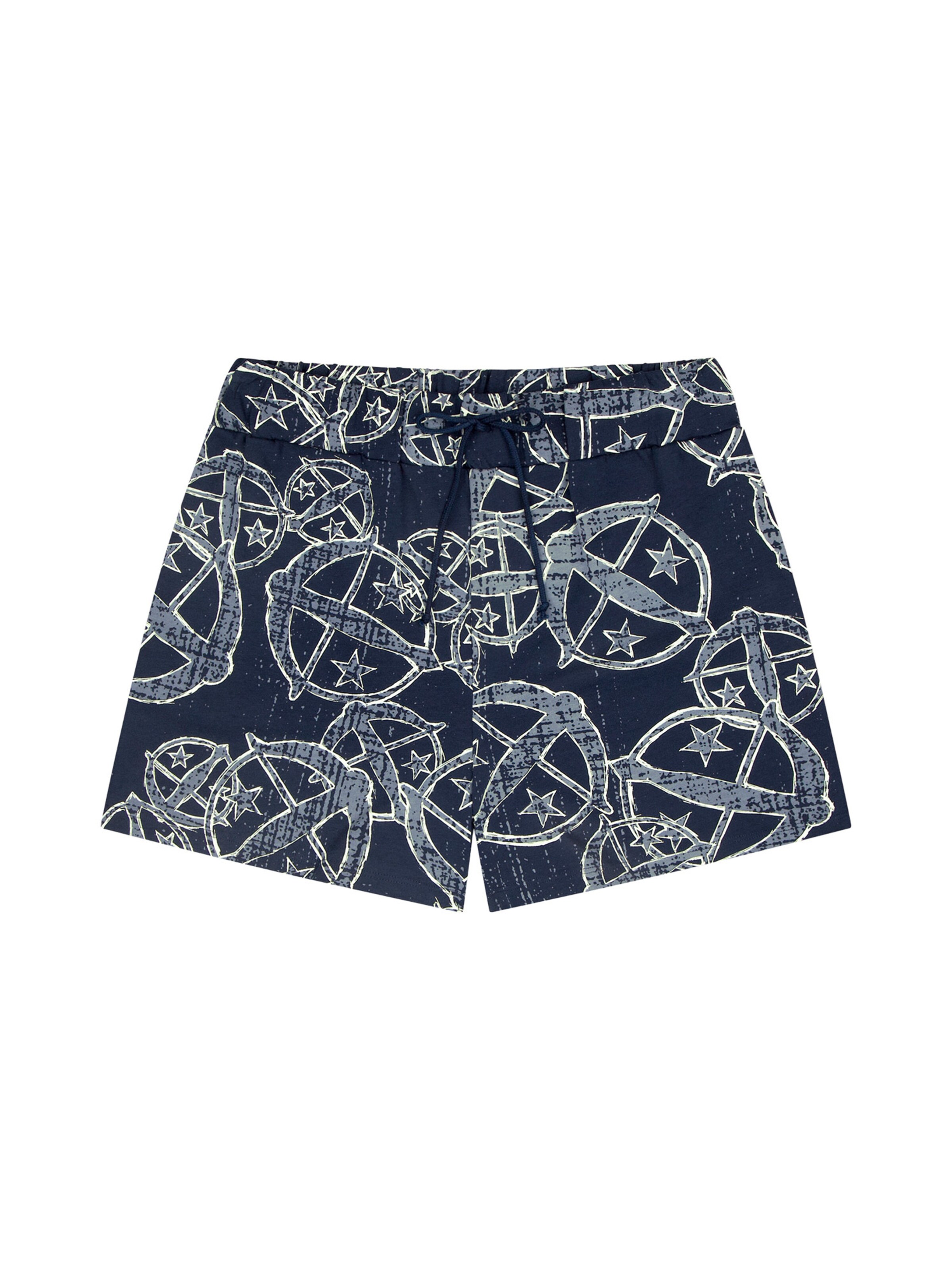 SCHIESSER Pyjamabroek ' SCHIESSER 150 YEARS ' in Blauw: voorkant