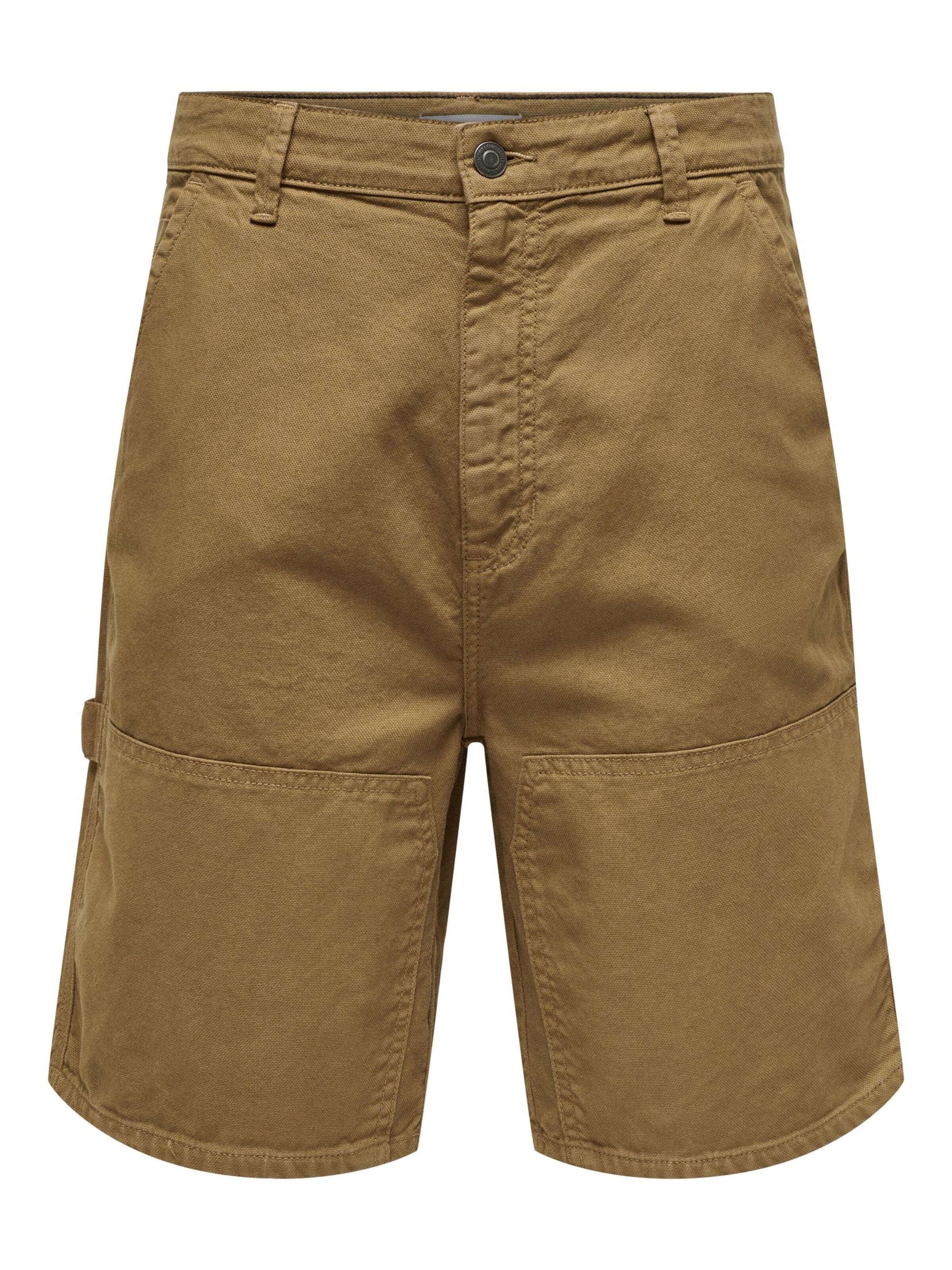 Only & Sons Loosefit Shorts 'ONSEdge' in Braun: Vorderseite