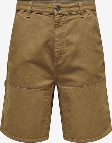 Pantalon 'ONSEdge' Only & Sons en marron : devant