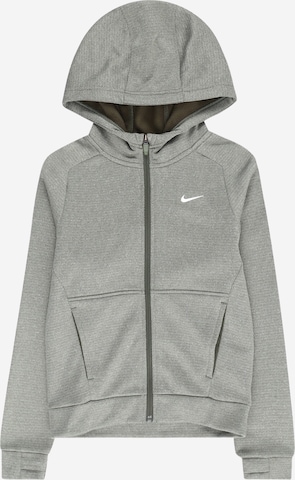 NIKE Functionele fleece jas in Grijs: voorkant