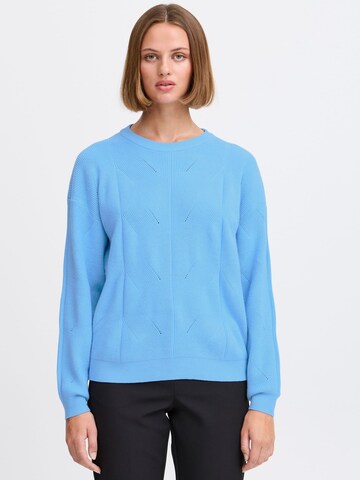 Pull-over 'Boston' ICHI en bleu : devant