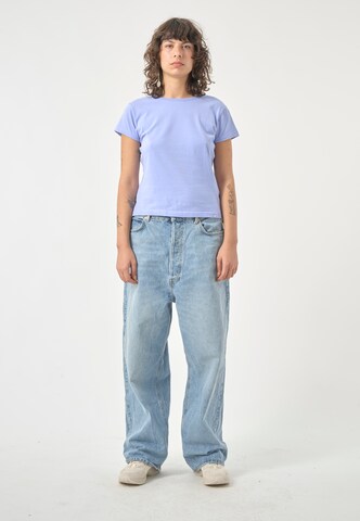 Cleptomanicx T-Shirt 'Slim Tee Ligull Slim' in Blau