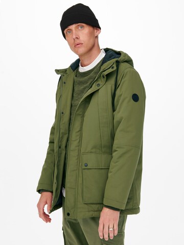 Only & Sons Zimná parka 'Jayden' - Zelená