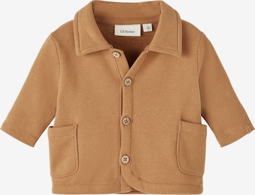 Lil ' Atelier Kids Gebreid vest 'Dave' in Bruin: voorkant