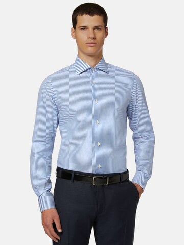 Boggi Milano Slim Fit Skjorte i blå: forside
