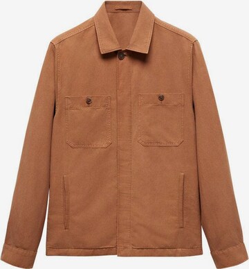 MANGO MAN Button Up Shirt 'Delave' in Orange: front