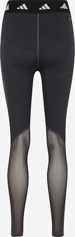 ADIDAS PERFORMANCE - Skinny Pantalón deportivo 'Techfit 3-Stripes' en gris