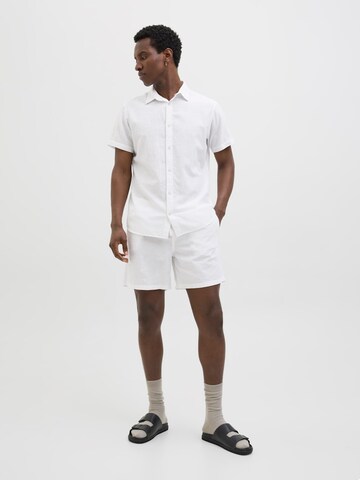 JACK & JONES Loose fit Trousers 'JPSTJaiden JJSummer' in White