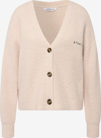 Studio Untold Knit Cardigan in Beige: front