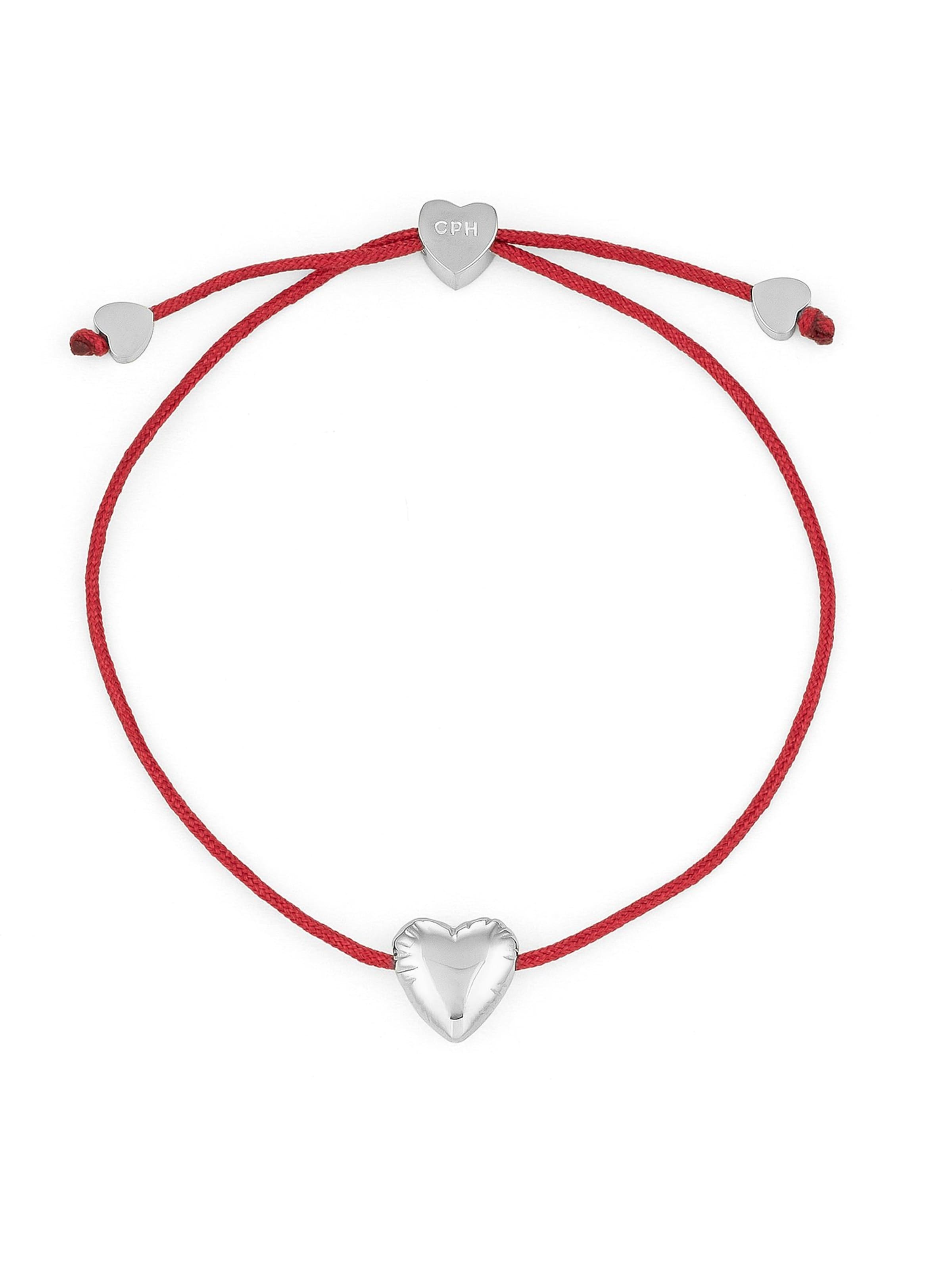Copenhagen Studios Bracelet 'Balloon Hearts' in Red: front