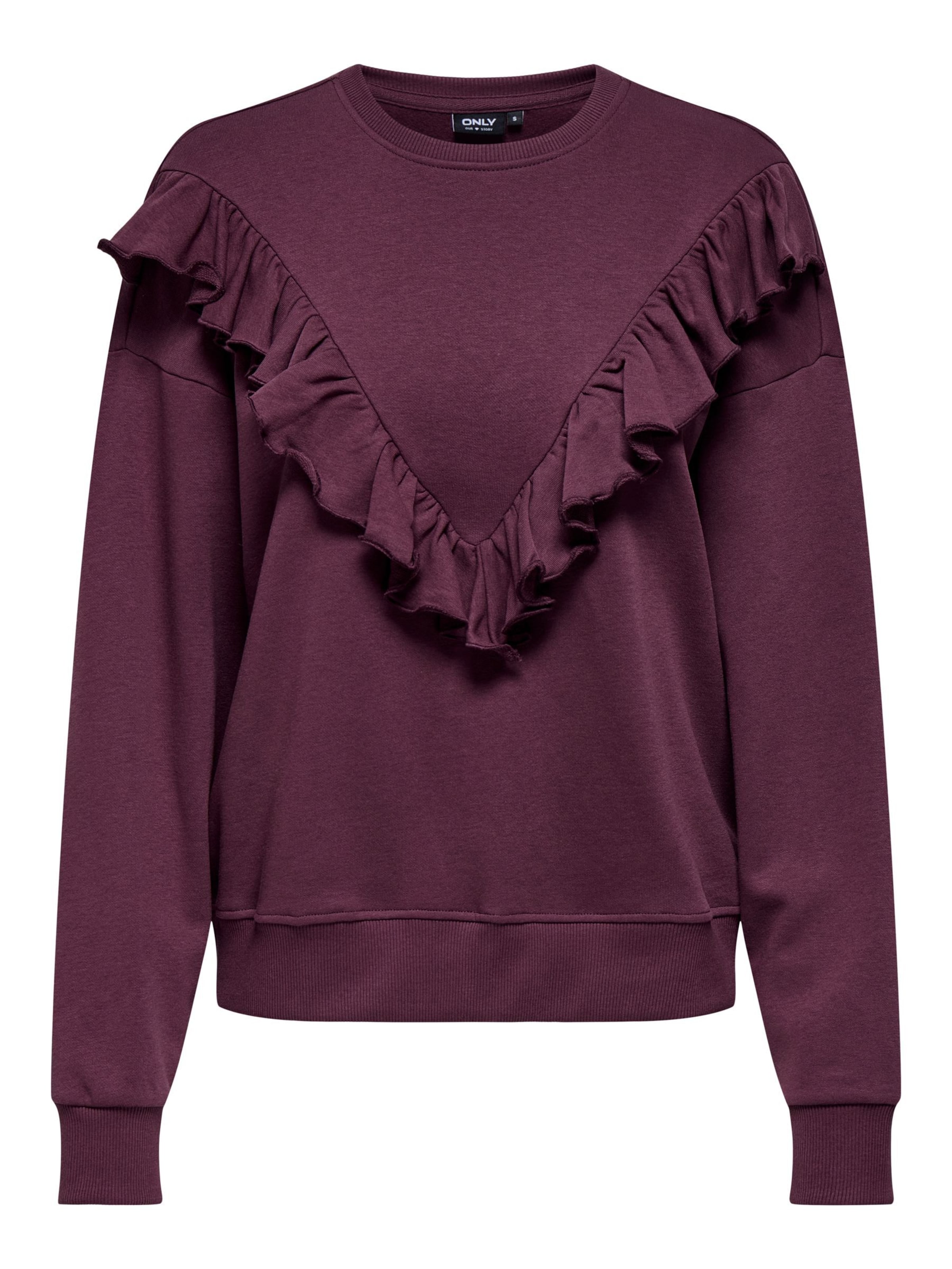 ONLY Sweatshirt 'ONLEly' in Rood: voorkant