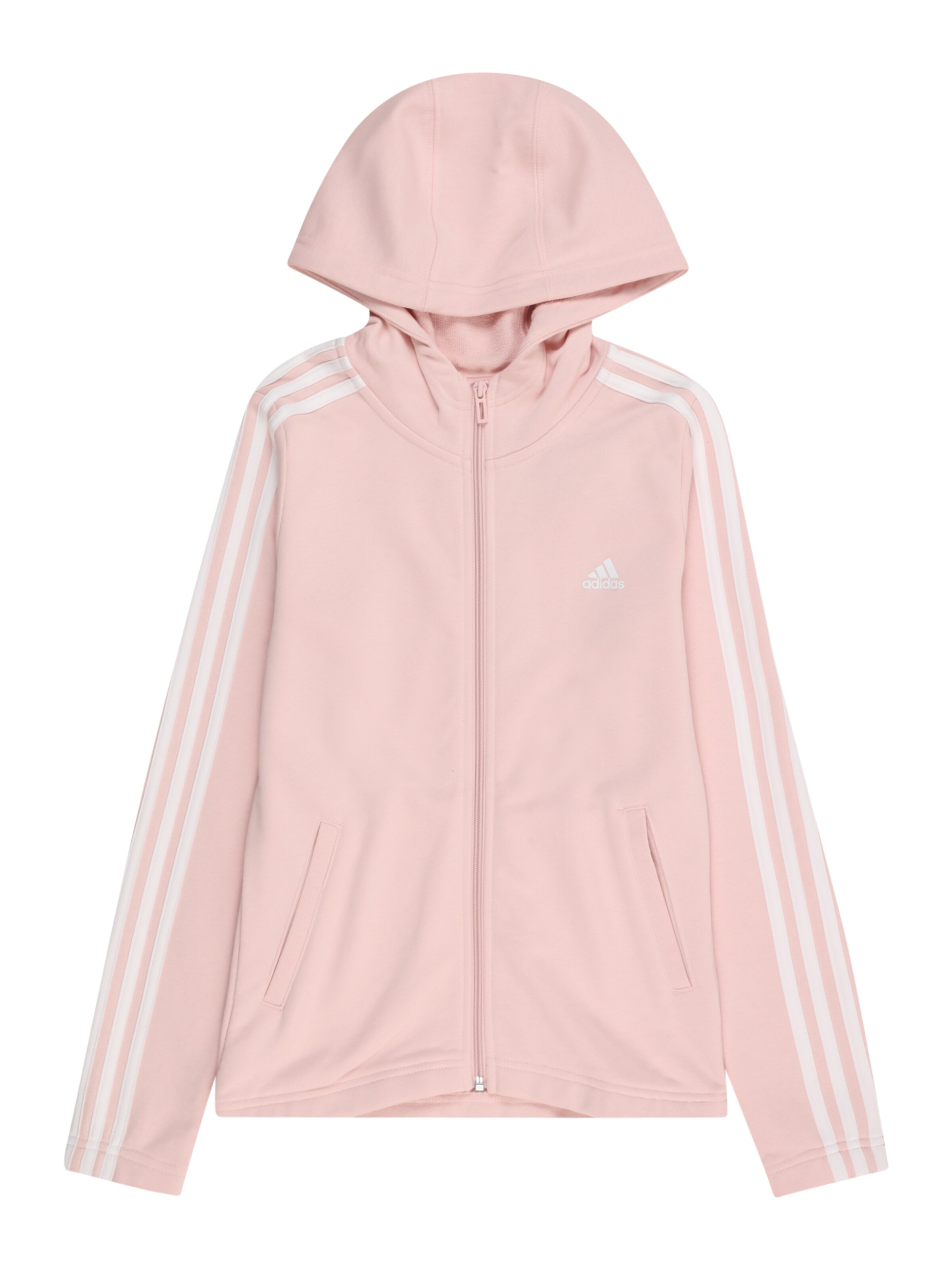 Giacca di felpa sportiva 'Essentials' di ADIDAS SPORTSWEAR in rosa: frontale