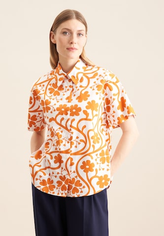 Chemisier 'The Statement Prints' SEIDENSTICKER en orange : devant