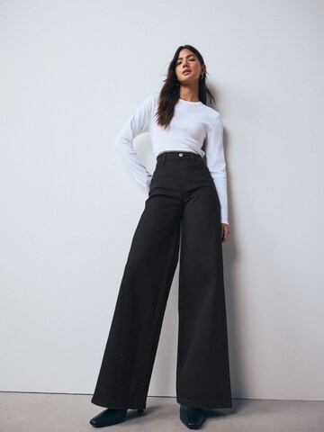 NextWide Leg/ Široke nogavice Traperice - crna boja