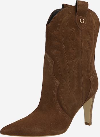 GUESS - Botas de cowboy 'CALLE' em castanho: frente