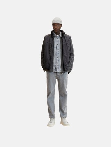 TOM TAILOR DENIM Regular fit Button Up Shirt in Grey