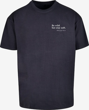 Merchcode Shirt 'Happines' in Blauw: voorkant
