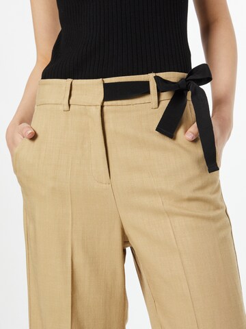 Marella Wide leg Trousers with creases 'ROUEN' in Beige