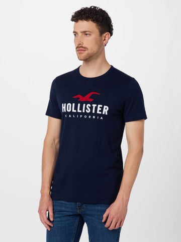 T-Shirt 'EMEA' HOLLISTER en bleu : devant