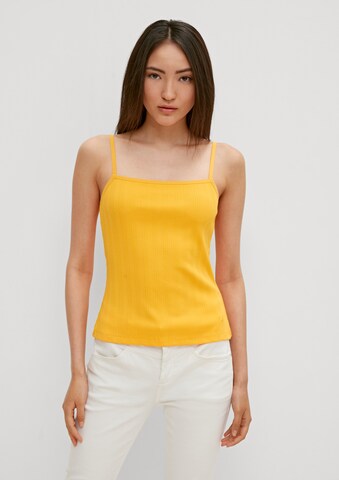 Haut comma casual identity en jaune : devant