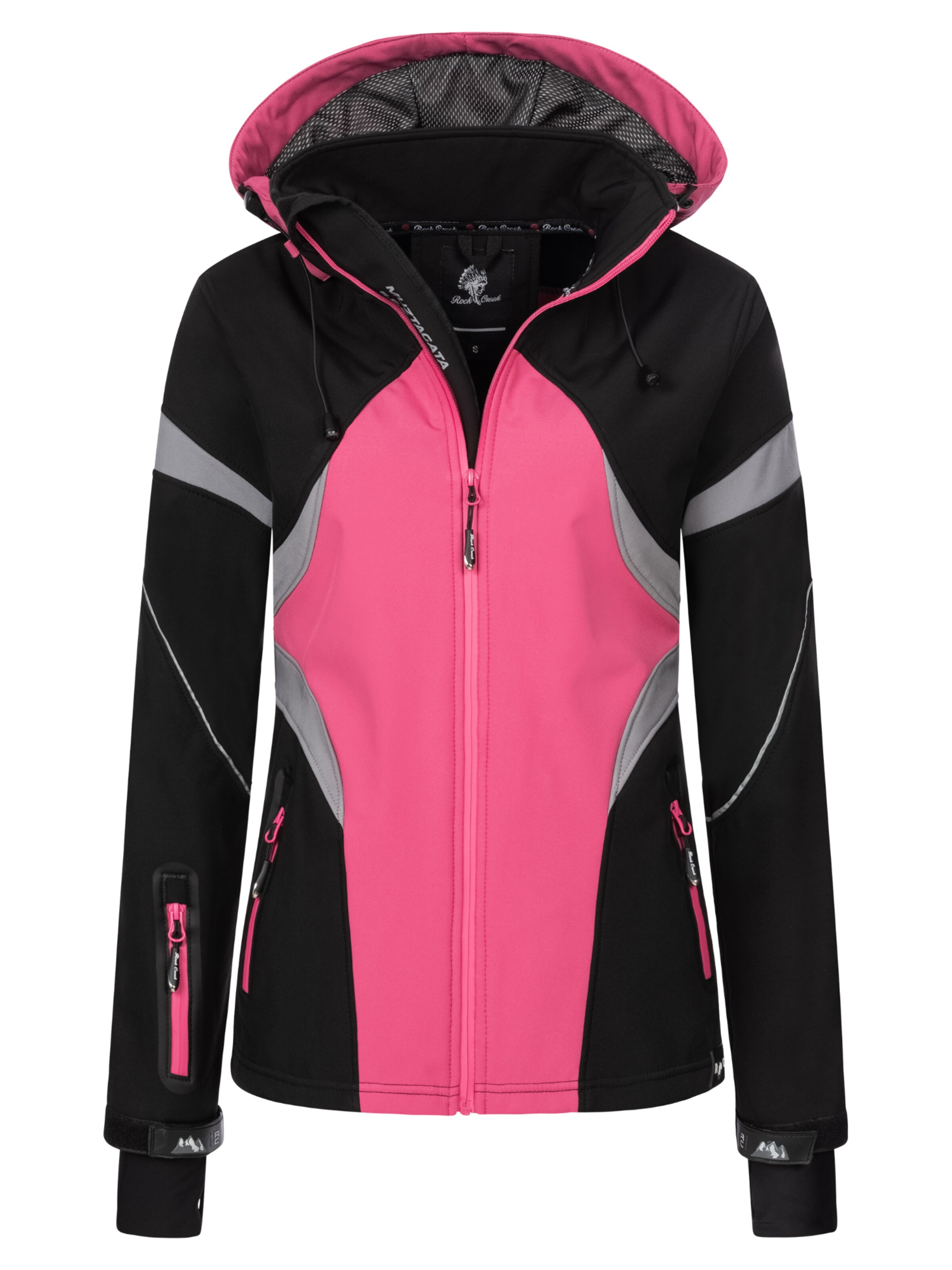Rock Creek Outdoorjacke in Pink: Vorderseite