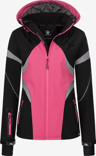 Rock Creek Outdoorjacke in grau / pink / schwarz, Produktansicht