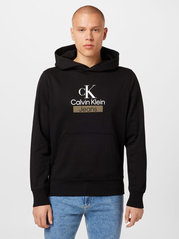 Calvin Klein Jeans Sweatshirt in Schwarz: Vorderseite