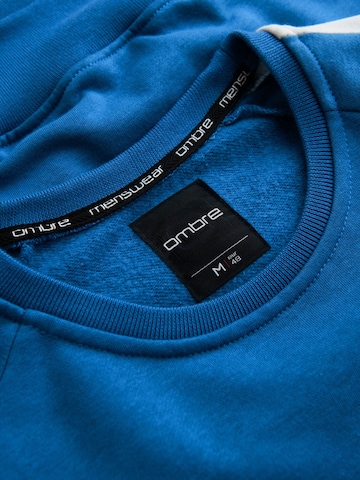 Sweat-shirt Ombre en bleu