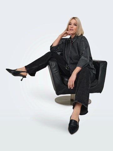 ONLY Carmakoma Широкий Джинсы 'CARJUICY' в Черный