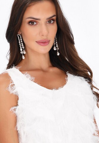 Robe de cocktail faina en blanc