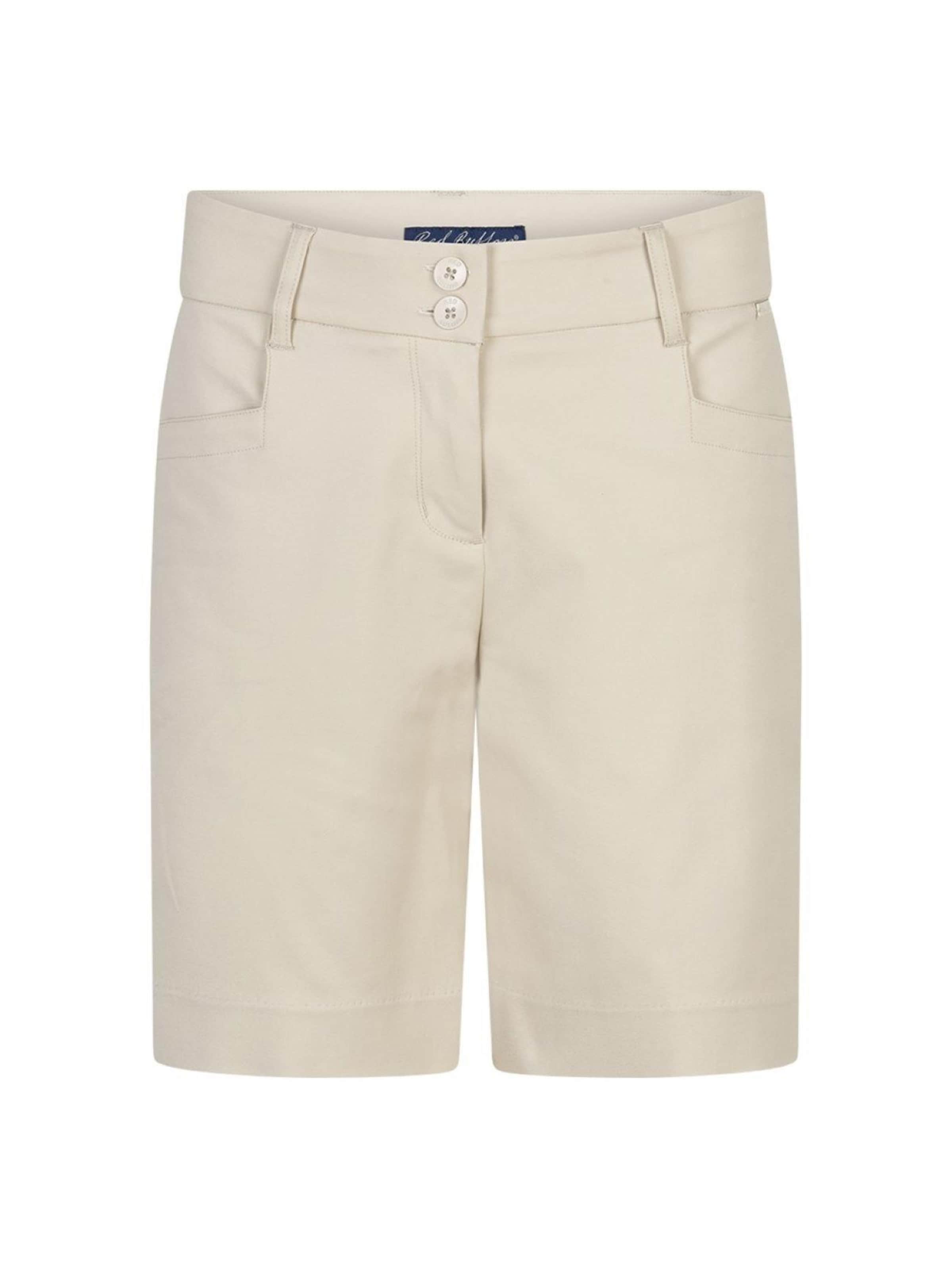 Red Button Regular Broek 'Red Button Ava short kit' in Beige: voorkant