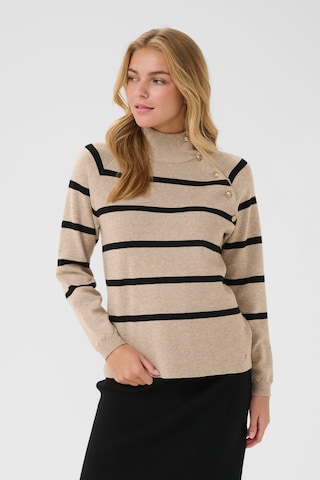Cream Sweater 'Dela' in Beige: front