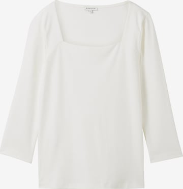 T-shirt TOM TAILOR en blanc : devant