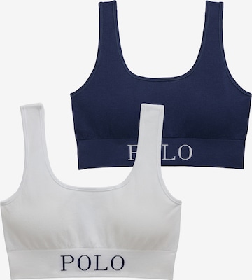 Polo Ralph Lauren Bra ' Ribbed Seamless ' in Blue: front