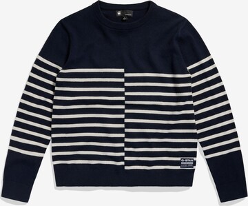 Pull-over G-Star RAW en bleu : devant