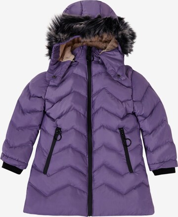 Manteau LELA en violet : devant