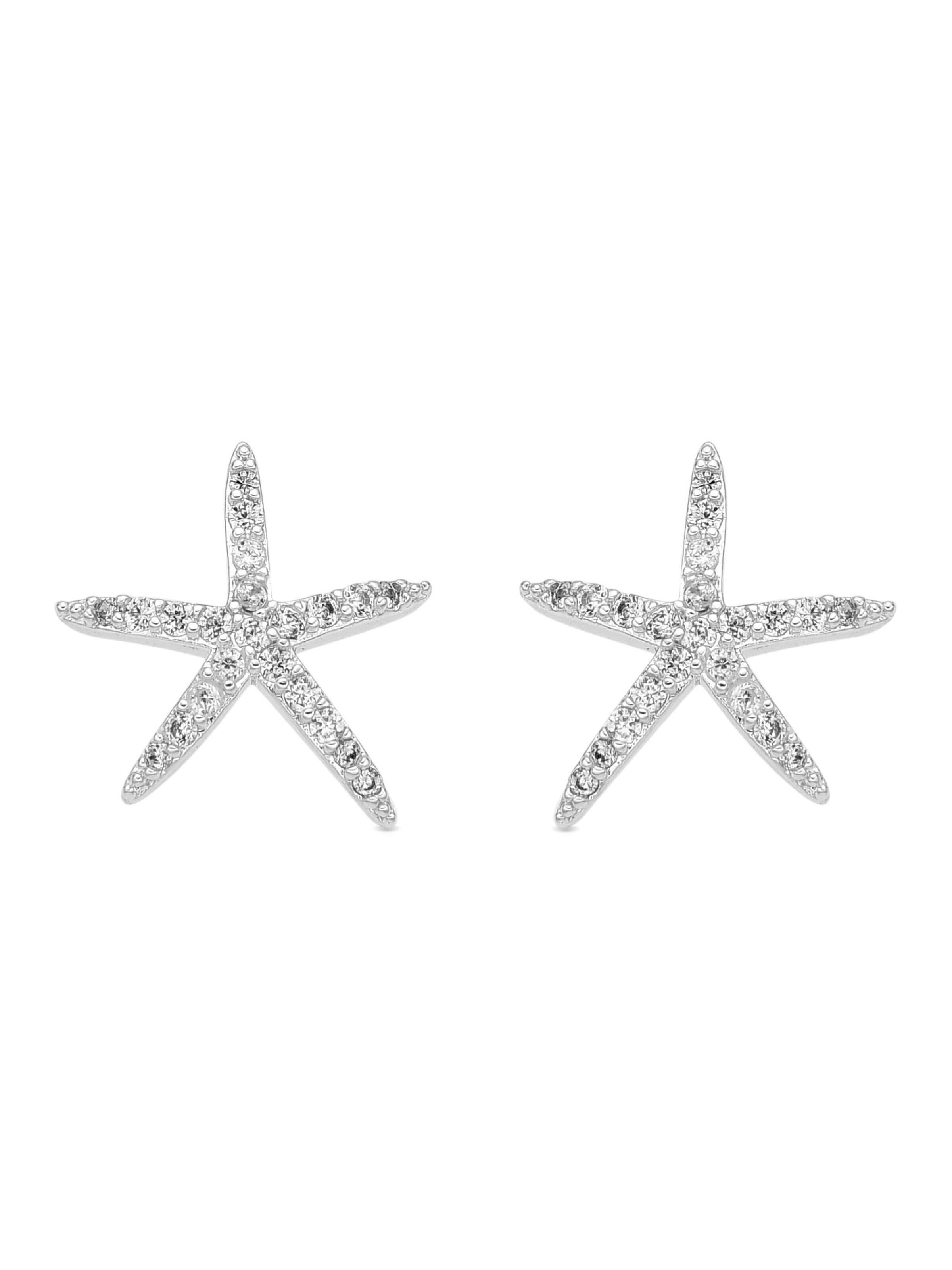 Luxenter Earrings 'Nusde' in Silver: front