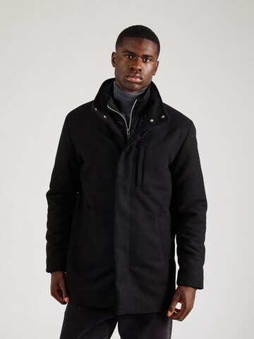 JACK & JONES - Abrigo de entretiempo 'JJDunham' en negro: frente