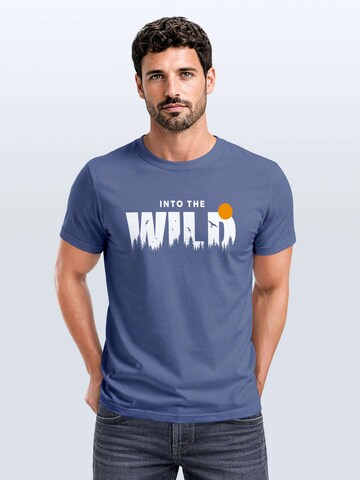 Neverless Shirt 'Into the Wild' in Blue: front