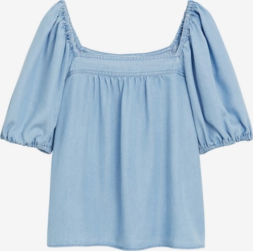 MANGO Blouse 'Blauet' in Blauw: voorkant