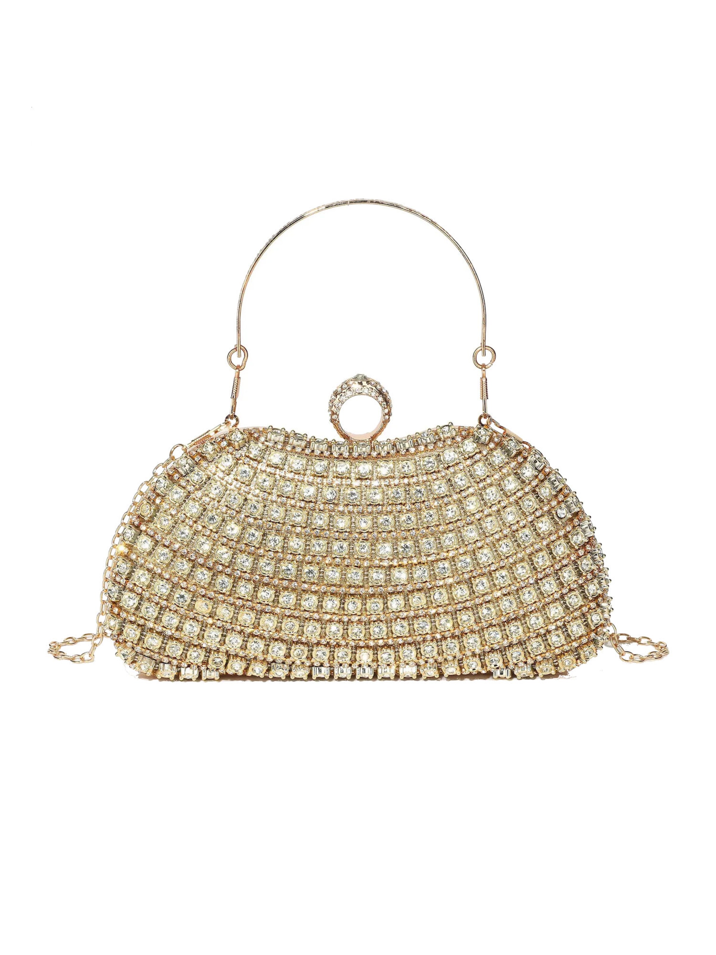 Tomshop24-7 Clutch 'Diamond'‌‌‌‌ in Gold: Vorderseite